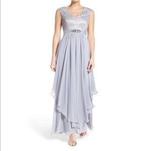 Eliza J Embellished Lace & Chiffon Gown
